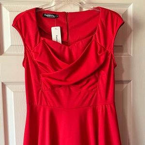 **Red Knee Length Dress**